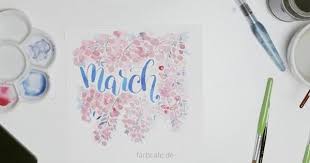 Letspaint Marz Handlettering Watercolor Florals Farbcafe Blog Spenden