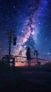 Aesthetic Stars Wallpaper Iphone Pemandangan Anime Pemandangan Khayalan Fotografi Alam
