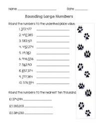 Rounding Whole Numbers Rounding Whole Numbers First Grade Math Worksheets Subtraction Word Problems