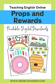 Teaching English Online Props And Rewards Printable Digital Download For Esl Teacher In 2020 Teaching English Online Online English Teacher English Teaching Resources