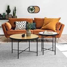 This gray slate round modular coffee table is a perfectly round, low table. Furniturer Modern Round Coffee Table Set Tone Color Set Of 2 Best Buy Canada