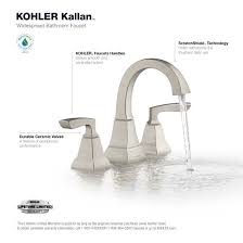 Kohler Kallan 8 In Widespread 2 Handle Bathroom Faucet In Vibrant Brushed Nickel K R24056 4d Bn The Home Depot In 2020 Faucet Bathroom Faucets Kohler