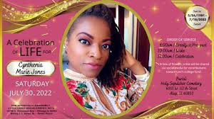 AALJCI CELEBRATION OF LIFE FOR CYNTHENIA MARIE JONES