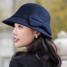 Cappello da donna azzurro in Lana Merino con Colibr