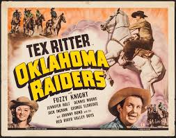 Oklahoma Raiders Universal 1944 Half Sheet 22 Tex Ritter Western Movies Oklahoma