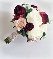 Perfect for allergy sufferers and every bit as beautiful as fresh flowers the loweswater bridesmaids bouquet is hand made to order from luxury faux flowers and greenery by decoflora's in. Pin By Tina Shields On Martie Rose Bridal Bouquet Bridal Bouquet Fall Artificial Wedding Bouquets