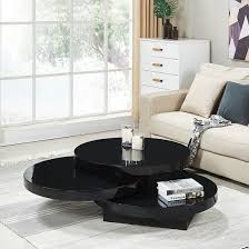 Lots of brands have exciting models you will be impressed with. Triplo Gloss Round Rotating Coffee Table In Black Sale