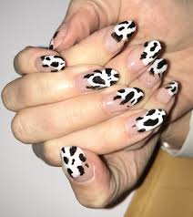 Cow Print Beauties Cow Nails Types Of Nails Gel Nails