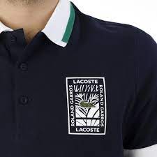Men's lacoste roland garros paris blue cotton polo shirt top size 6 vgc. Buy Lacoste Roland Garros Lifestyle Polo Men Dark Blue White Online Tennis Point