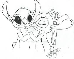 Stitch Et Angel Coloriage Art Home Pictures Disney Characters