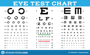 Eye Test Chart Set Vector Vision Test Optical Exam