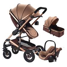 Baby Stroller 3 In 1 Pram With Car Seat Travel System Baby Stroller With Car Seat Pink Grey Baby Strollers Stroller Baby Car Seats Newborn