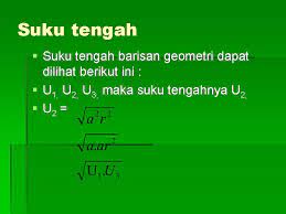 Suku tengah dan terakhir dari barisan geometri adalah 48 dan 768. Barisan Deret Geometri Tri Rahajoeningroem Mt Teknik Elektro