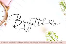 Brigitta Font By Thomasaradea Creative Fabrica Free Script Fonts Free Font Free Fonts Download