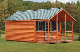 This wood cabin can be built in one weekend with this set of free shed plans. Log Style Sheds Custom Amish Log Cabin Sheds Delaware