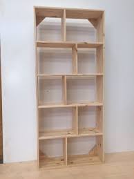 Biblioteca 5 Estantes Pino 10 Cubos 80x25x180cm Tablero 22mm 7 999 00 Biblioteca Madera Mueble Cubos Muebles