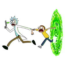 Rick And Morty Run Out Of The Portal Rick And Morty Stickers Rick And Morty Morty