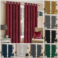 Living velvet top curtain 228 x 228 red / living velvet top curtain 228 x 228 red : Luxury Plush Velvet Blackout Pair Curtains Eyelet Ring Top Fully Lined 66 X 90 Ebay