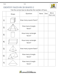 Shapes worksheet for grade 2. 3d Shapes Worksheets 2nd Grade