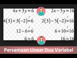 Contoh Soal Persamaan Linear Dua Variabel Matematika Persamaan Belajar