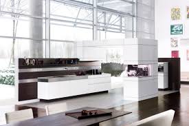 The said aluminum framework can be individually designed and within each framework, users can position the aluminum cabinet elements randomly that eventually resulted into a modular system that allows multiple uses and open spaces. White Kitchen Design With Wooden Back Walls Artesio By Poggenpohl Digsdigs