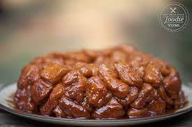 Traditional monkey bread is a sticky, gooey pastry made by coating small pieces of sweet bread dough with butter, cinnamon and sugar then baking them in a bundt pan. Granny S Monkey Bread Recipe Self Proclaimed Foodie