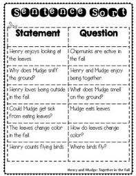 Journey Series This Activity Reinforces Differentiating Statement And Question The Sentences An Teaching Statement Sentence Activities Punctuation Activities