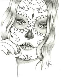 Sugar Skull Coloring Pages Free 95818 Prints And Colors Sugar Skull Drawing Skull Coloring Pages Skulls Drawing