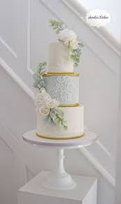 Repost Pale Blue And Gold Lace Cake Design For A Wedding At Gosfield Hall In E Ideas De Pastel De Boda Pasteles De Boda Torta De Novios
