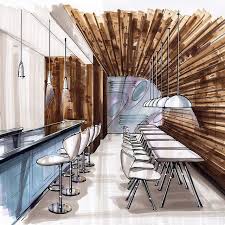 Marker Sketch Comercial Interiordesign Visualization Copic Interior Design Sketches Interior Design Interior Rendering