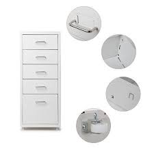 The 3 drawer metal file cabinet is the perfect design for small office or home office use. Ikayaa Metal Drawer Filing Cabinet Detachable Mobile Steel File Cabinets W 5 Drawers 4 Casters Filing Cabinet Metal Drawers Drawer Filing Cabinet