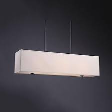 Modern 3 Light Rectangular Chandelier Beige Shade Pendant Lamp Ceiling Lighting Rectangular Chandelier Dining Room Light Fixtures Rectangular Lamp