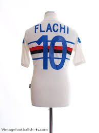 Sampdoria returned to serie a in 2003 led by talisman francesco flachi, and ended their first season in eighth place. 2004 05 Sampdoria Away Shirt Flachi 10 M For Sale