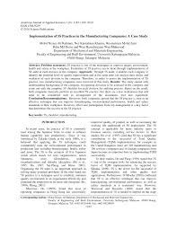 Search for the latest permanent and temporary manufacturing jobs in selangor in randstad malaysia. Pdf Implementation Of 5s Practices In The Manufacturing Companies A Case Study