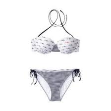 Xhilaration Juniors 2 Piece Bikini Swimsuit In Bird Print Navy White Bikinis Bikini Swimsuits Swimsuits