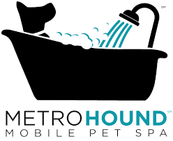 Are you searching for mobile pet grooming services for your pet dog or cat? Metrohound Spa Mobile Pet Grooming For Dogs And Cats Mobile Pet Grooming Grooming Logo Pet Grooming Logo