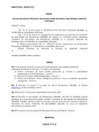 Spitale/dispensare/institutii republicane, spitalul clinic al ministerului sănătăţii***. Ordin 1217 Anatomie Patologica