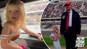 Donald Trump's granddaughter, Carolina, joins him at Daytona 500