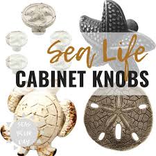 Loggerhead sea turtle cabinet knob, beloved sea creatures, will add whimsy and fun to your beach themed kitchen or bathroom. Coastal Sea Life Cabinet And Drawer Knobs Seas Your Day