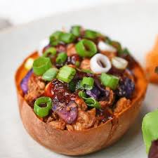 5 Ingredient Bbq Chicken Stuffed Sweet Potatoes Recipe By Tasty Recipes Sweet Potato Recipes Food