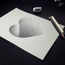 kawthar on instagram how to draw a 3d hole heart shape edited by kawthari3 credit youtube easy art for heart drawing easy drawings easy art for kids