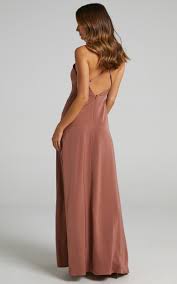 Will It Be Us Split Maxi Dress In Dusty Rose Showpo