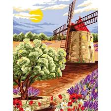 Moulin Des Oliviers Canevas Luc Creation En 2020 Canevas Paysage Le Moulin
