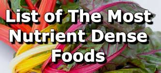 the most nutrient dense foods per calorie