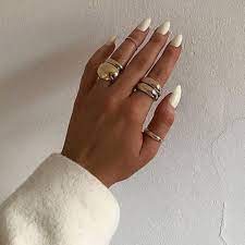 Image May Contain One Or More People And Ring Gold Rings Fashion Chunky Gold Jewelry Chunky Silver Rings