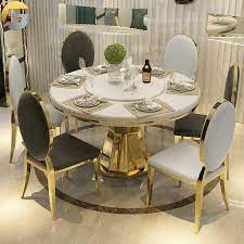 Round Dinner Table In 2021 Round Dining Table Sets Marble Top Dining Table Modern Glass Dining Table
