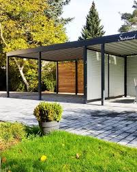 Carport Metall Mit Abstellraum Aus Stahl Holz Modern Design Stahlzart