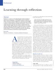 However, i practice every day, trying to eliminate useless. Pdf Learning Through Reflection
