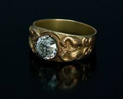 Antique 2 Ct Diamond Medieval Style Men S Rings Mens Gold Rings Antique Mens Rings Men Diamond Ring