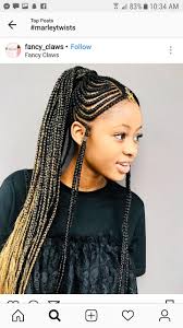 For this hairstyle, strands are tightly tied together and make twisted braids to make french bun. Braid Hairstyles For Black Girls Fulani Braids Hairstyles African Americans Afro Puffs Black Hair